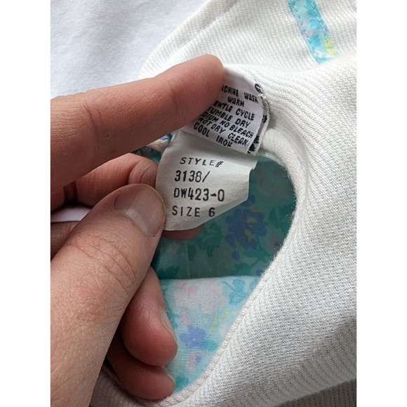 Allison Ann Girls Party Dress Size 6 Floral Puff Sleeve Garden Easter Vintage - Picture 5 of 9